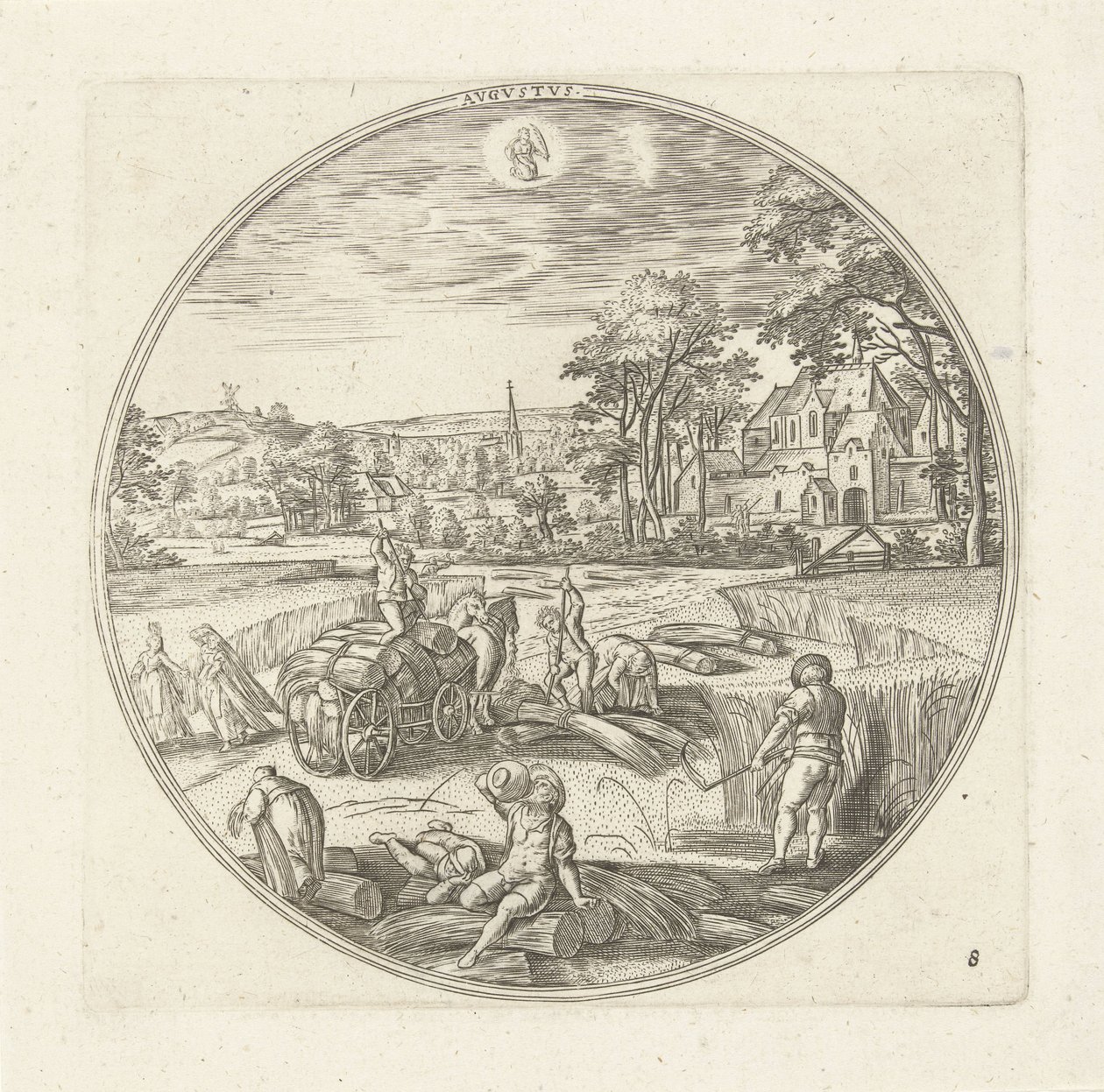Agosto (De twaalf maanden) da Adriaen Collaert