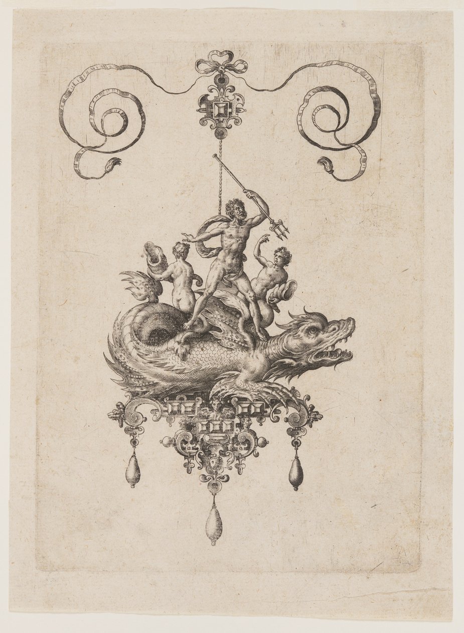 Disegni per ciondoli con mostri marini da Adriaen Collaert