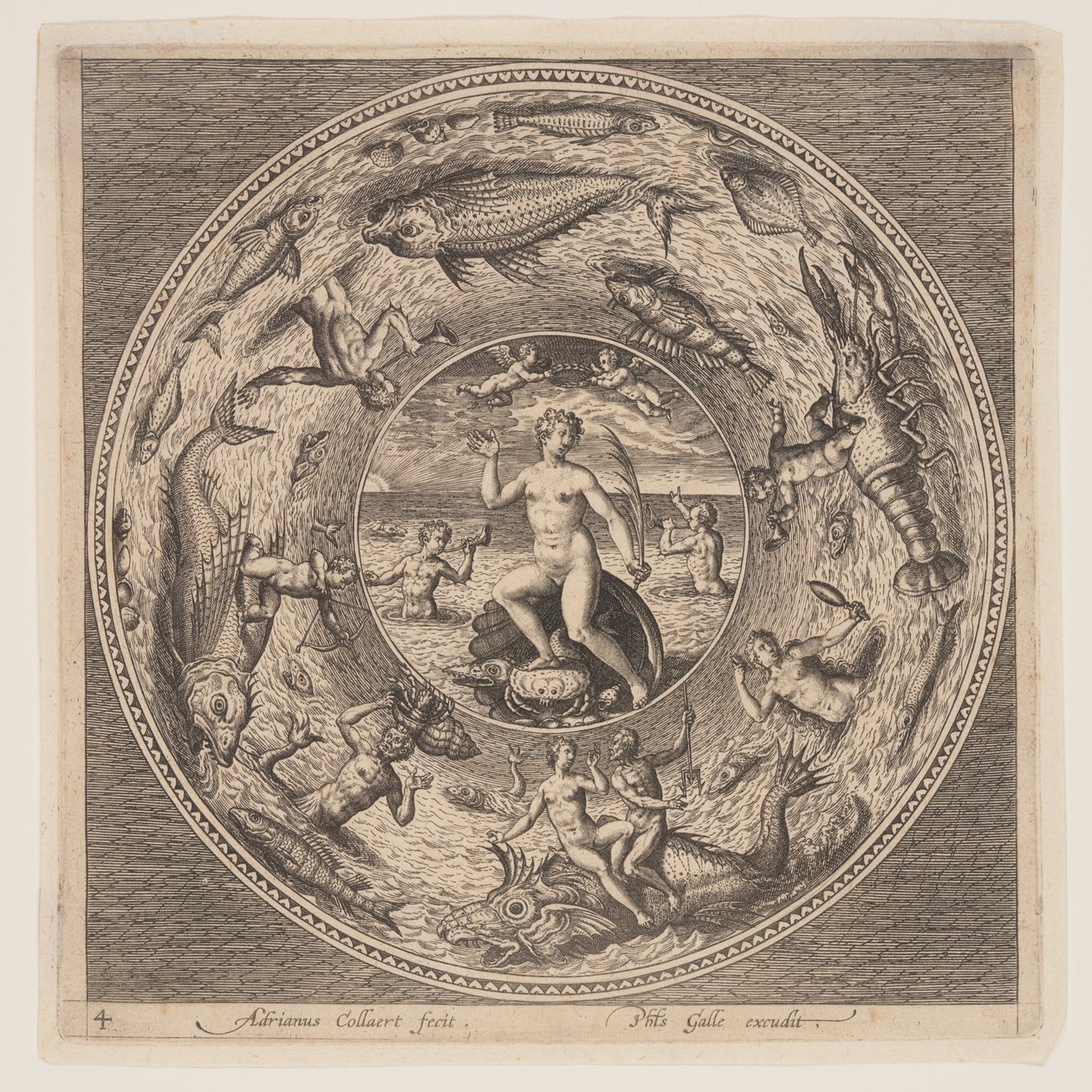 Galathea, da una serie di disegni per piatti (Fonds de Coupe) da Adriaen Collaert