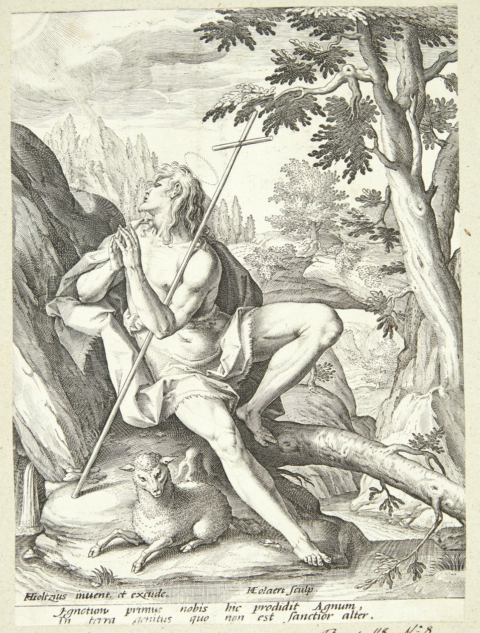 Giovanni Battista nel deserto da Adriaen Collaert