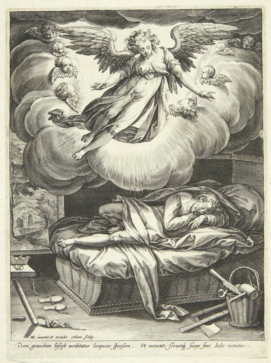 Annunciazione di Giuseppe da Adriaen Collaert