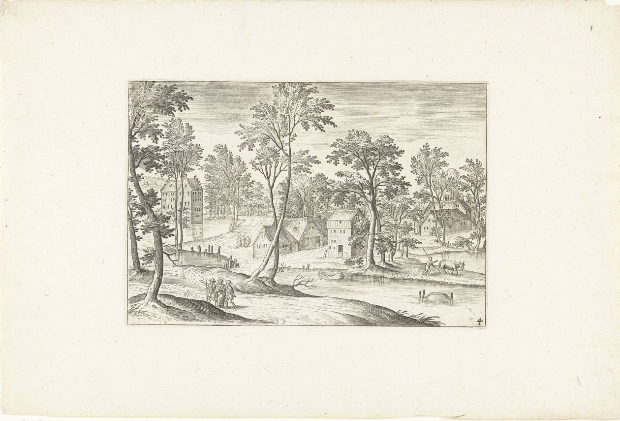 Paesaggio con i discepoli di Emmaus da Adriaen Collaert