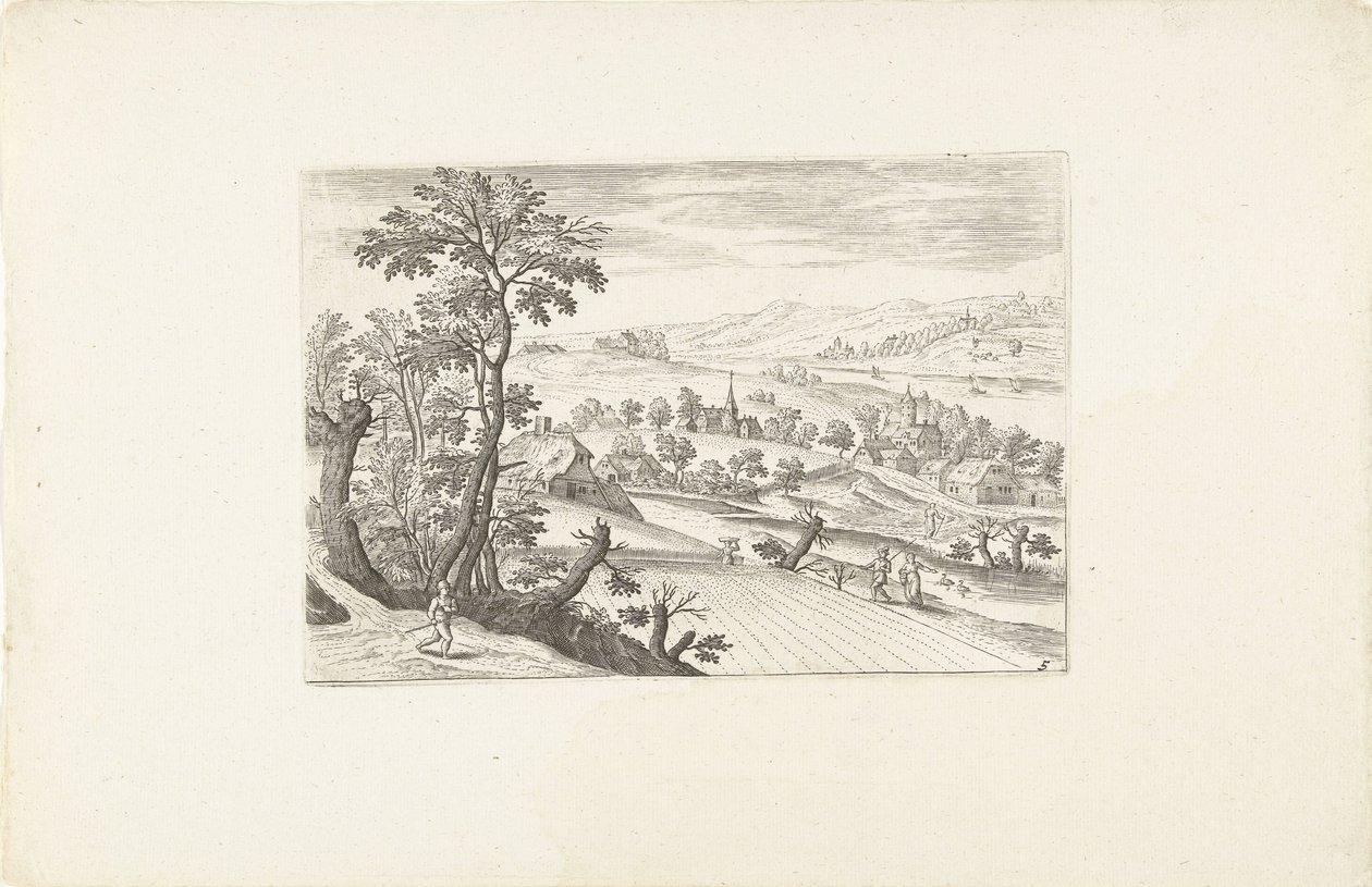 Paesaggio con un campo di grano da Adriaen Collaert
