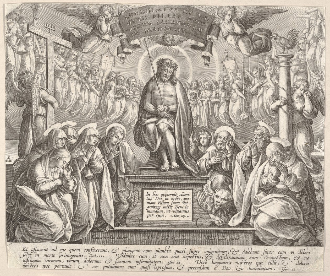 Uomo dei Dolori con le Tre Marie e gli Evangelisti da Adriaen Collaert