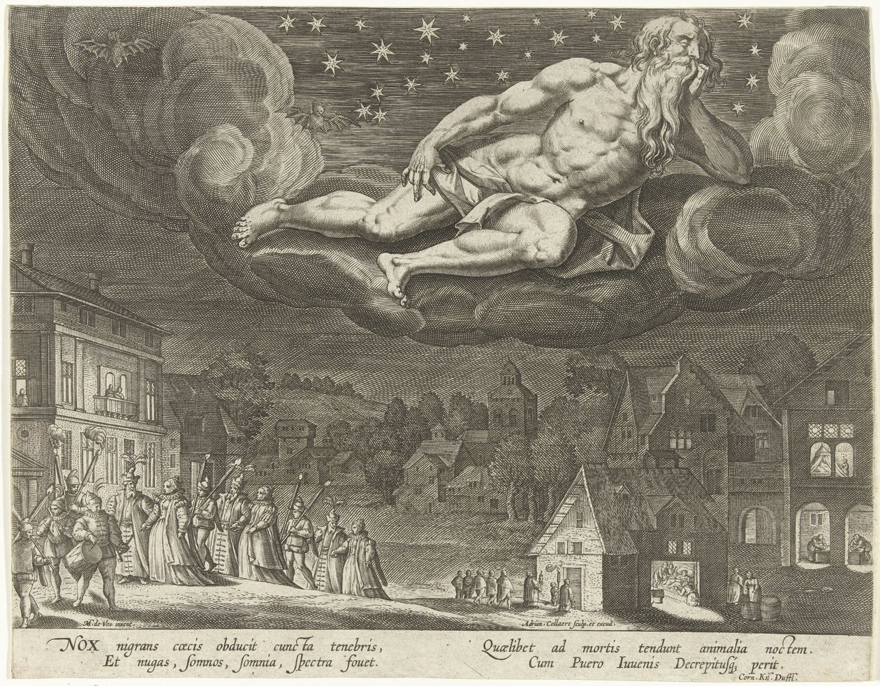 Notte (serie De vier tijden van het etmaal) da Adriaen Collaert