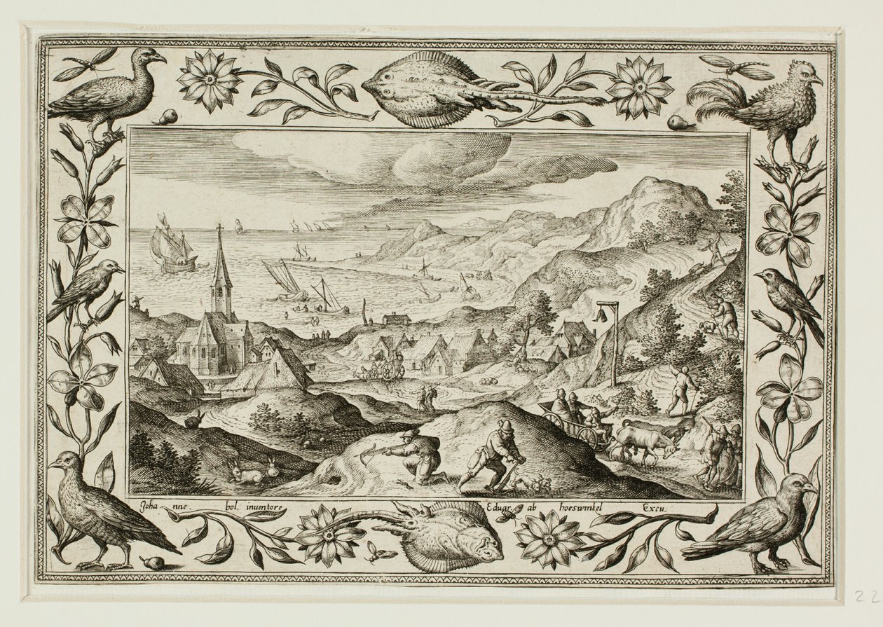 Caccia al coniglio, da Paesaggi con scene del Vecchio e Nuovo Testamento e Scene di caccia da Adriaen Collaert