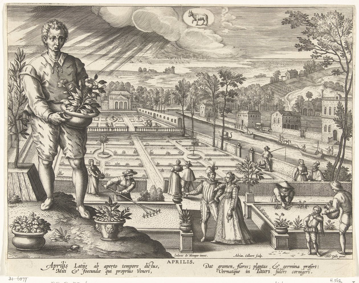 Il mese di aprile da Adriaen Collaert