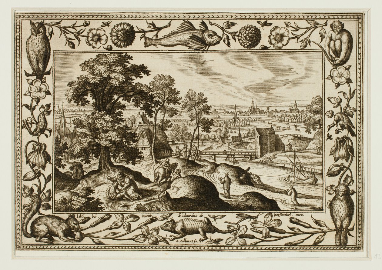 La parabola del buon samaritano, da Paesaggi con scene dell