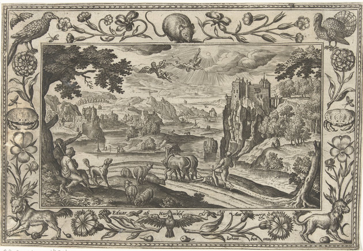 Caduta di Icaro da Adriaen Collaert