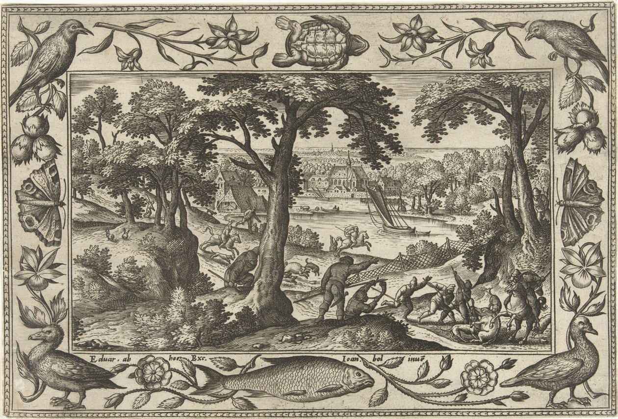 Caccia al cinghiale da Adriaen Collaert