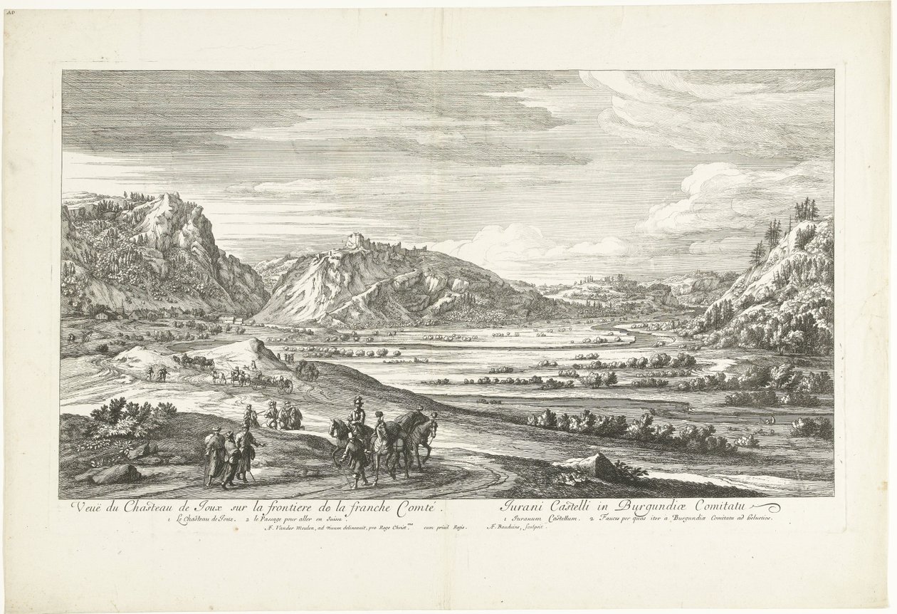 Veduta del castello di Joux da Adriaen Frans Boudewyns