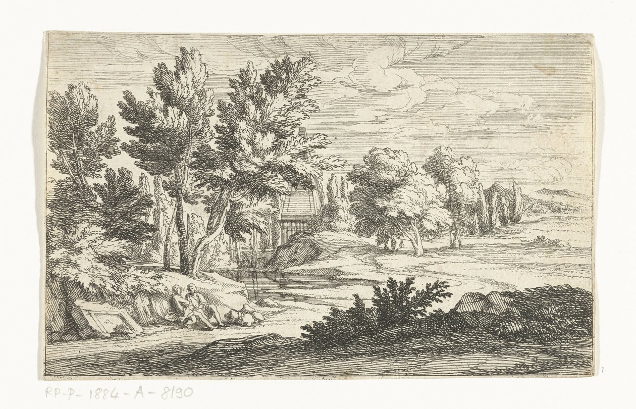 Paesaggio con monumento funebre da Adriaen Frans Boudewyns