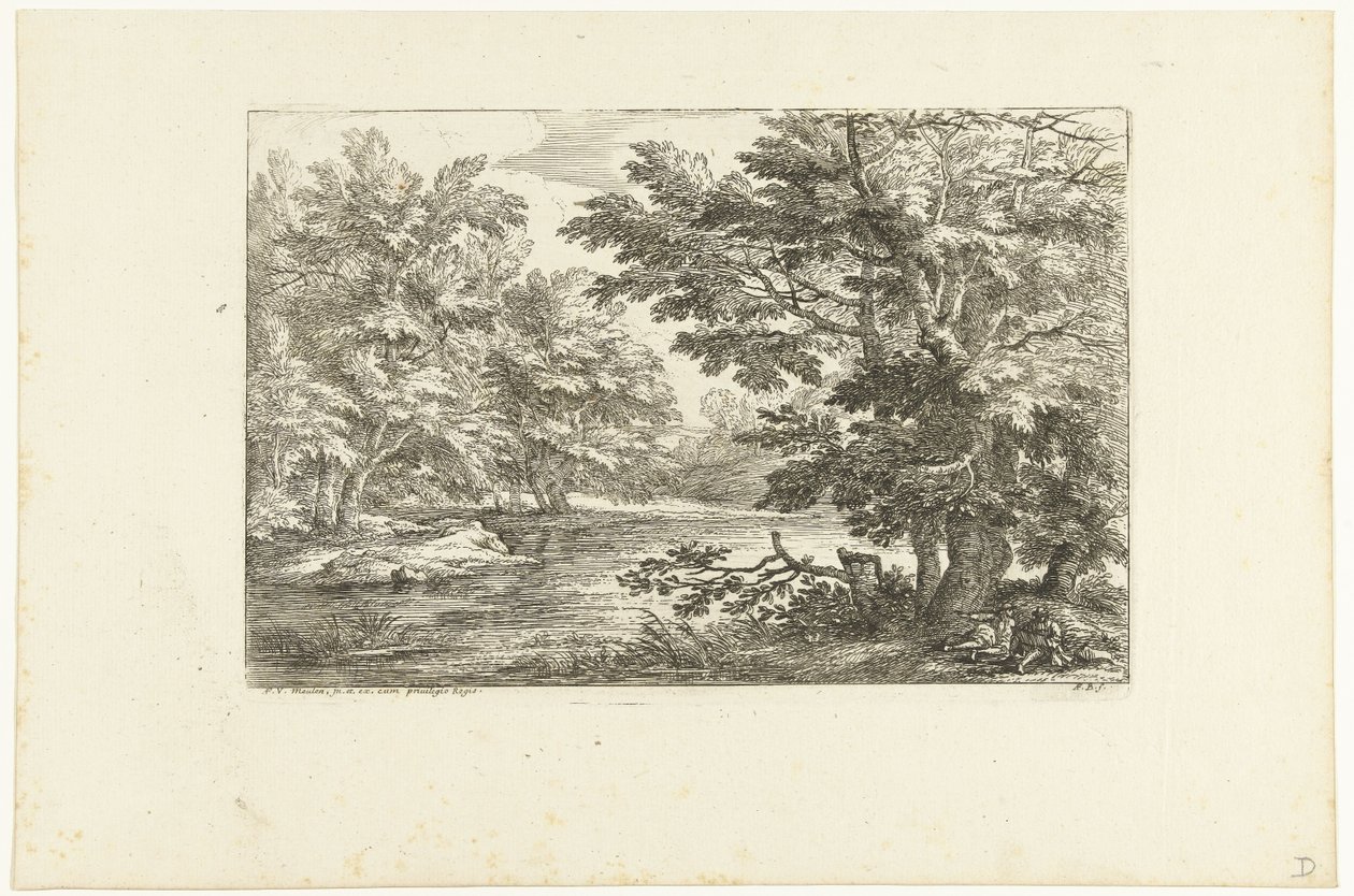 Paesaggio con laghetto da Adriaen Frans Boudewyns