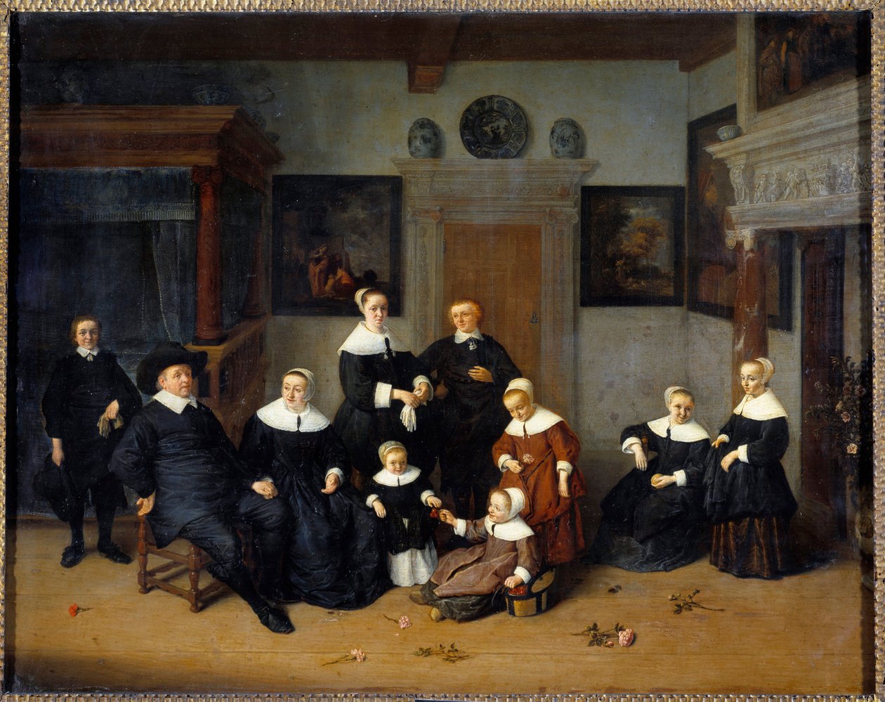 Ritratto di famiglia Dipinto di Adriaen van Ostade (1610-1685) 1654 da Adriaen Jansz. van Ostade