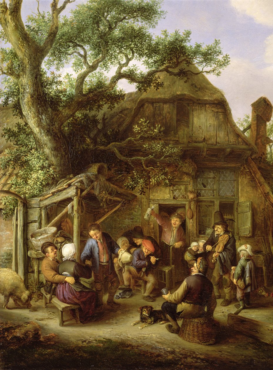 Contadini felici, 1648 (dettaglio) da Adriaen Jansz. van Ostade