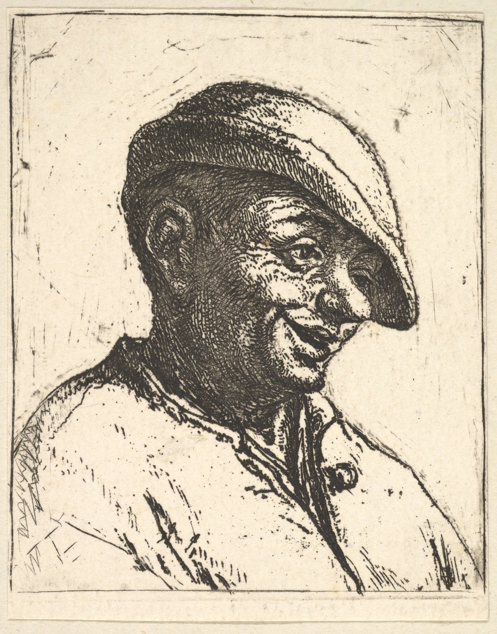 Contadino che ride, 1610-85 da Adriaen Jansz. van Ostade