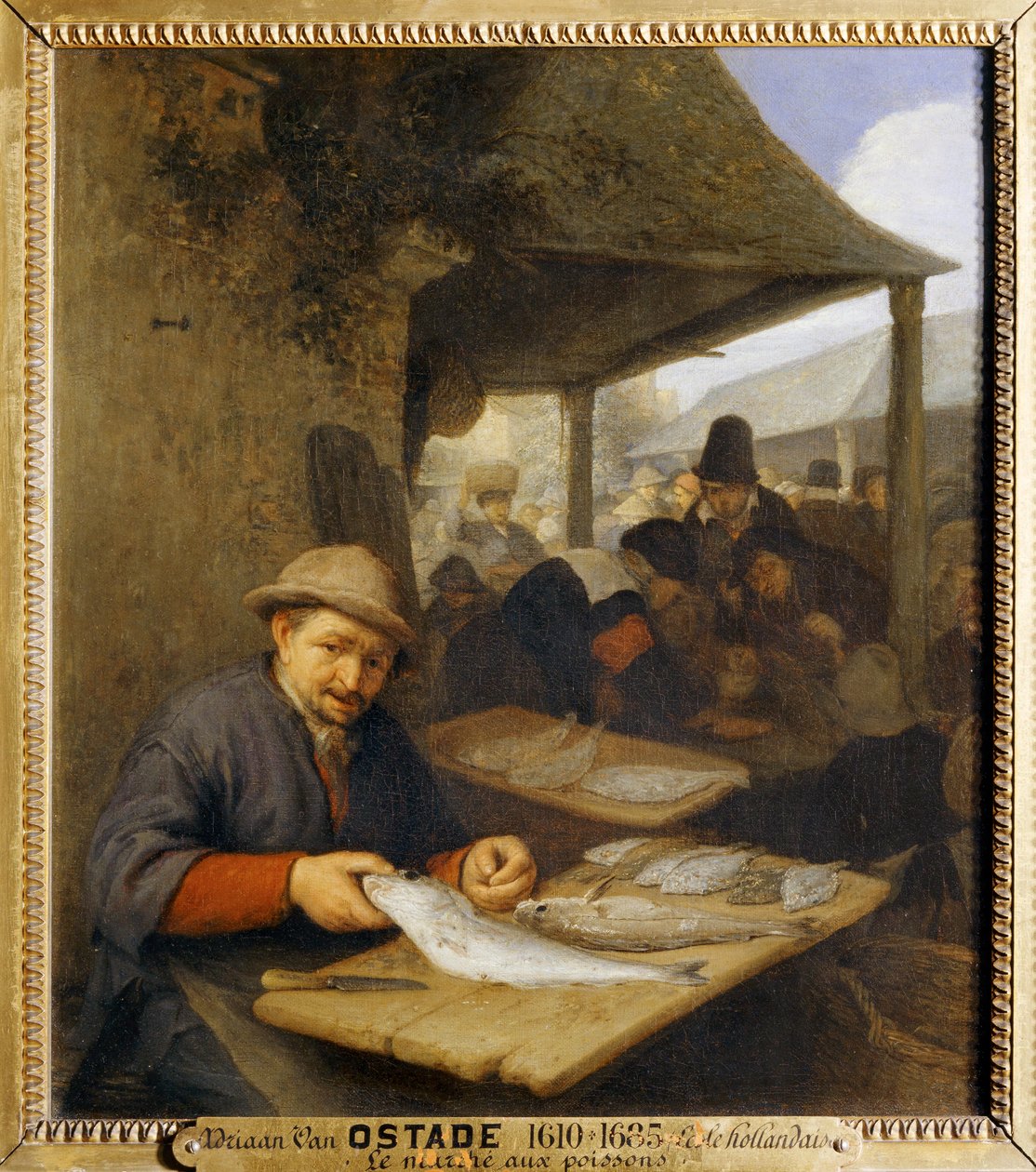 Il mercato del pesce ... da Adriaen Jansz. van Ostade