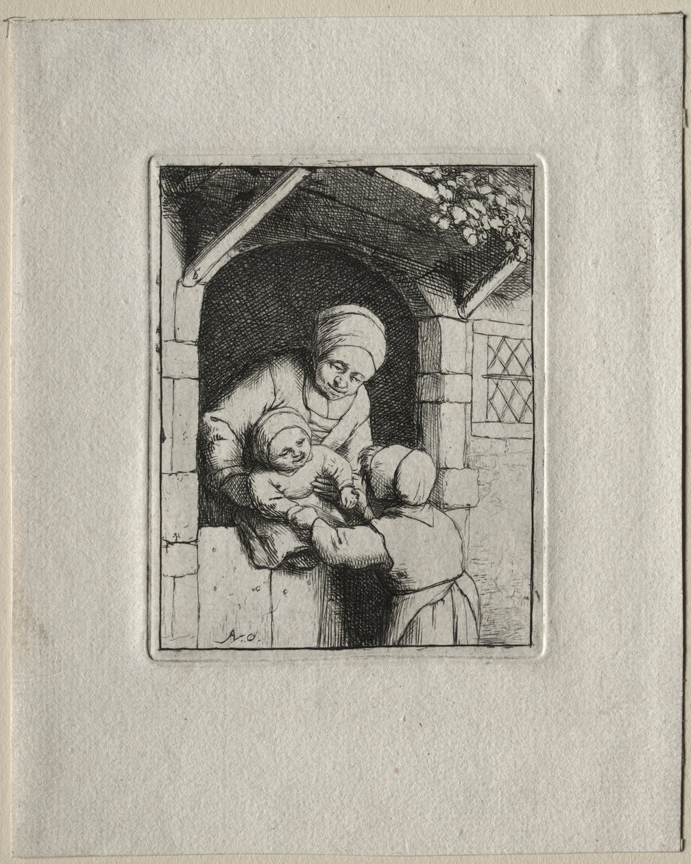 Madre e due bambini da Adriaen Jansz. van Ostade