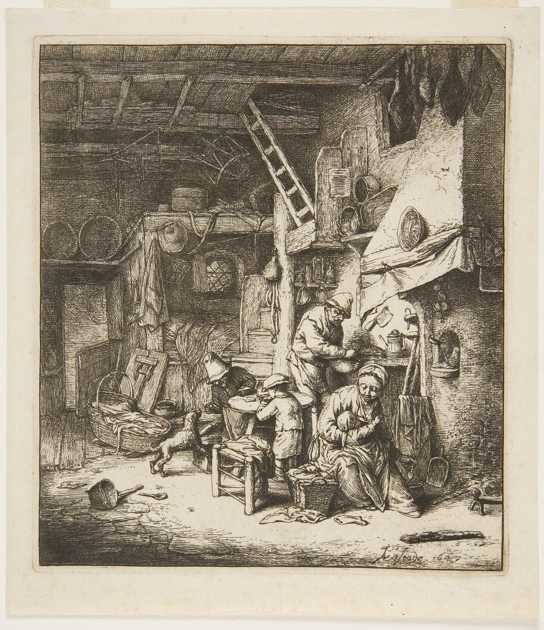 Famiglia di contadini da Adriaen Jansz. van Ostade