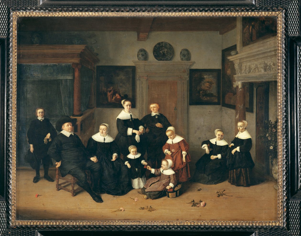 Ritratto di famiglia, precedentemente noto come famiglia del pittore - Ritratto di famiglia ... da Adriaen Jansz. van Ostade