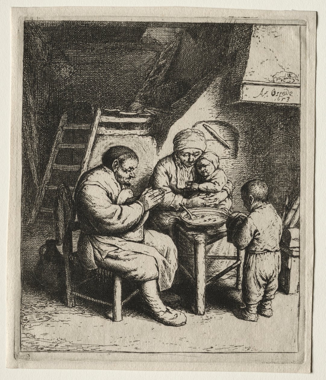 Dire la grazia, 1653 da Adriaen Jansz. van Ostade