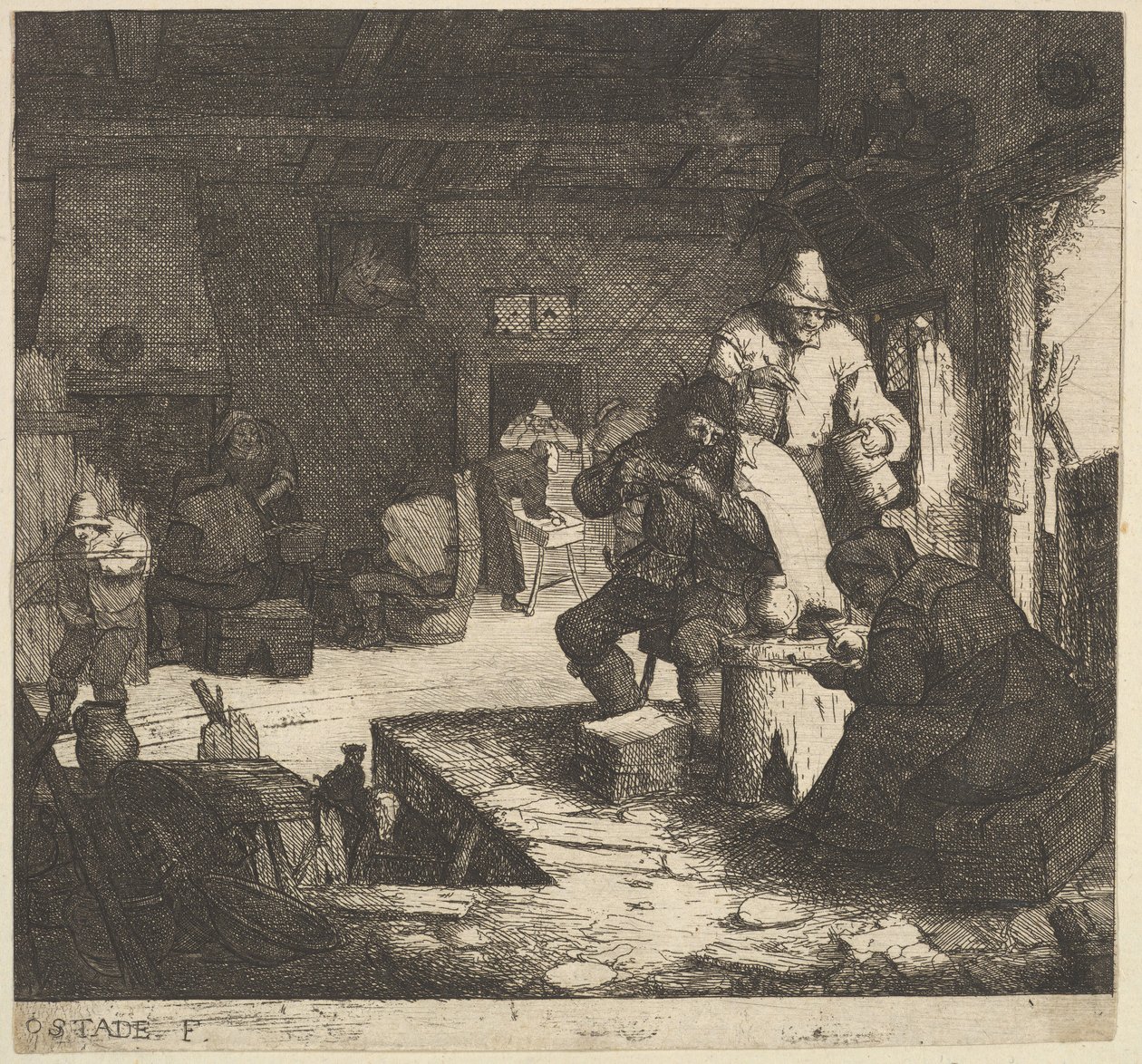 Fumatori alla locanda da Adriaen Jansz. van Ostade