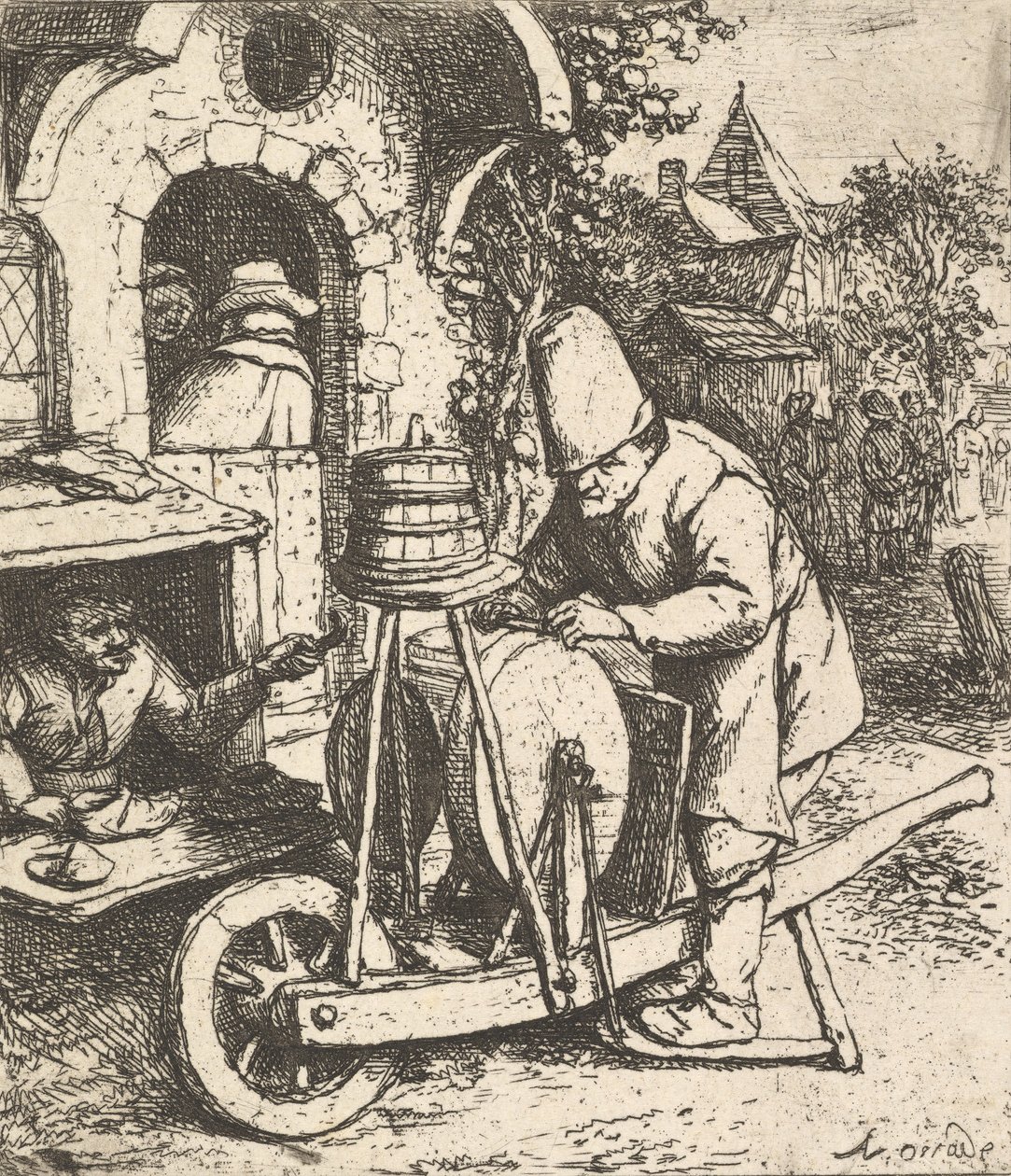 Il coltellinaio, 1610-85 da Adriaen Jansz. van Ostade