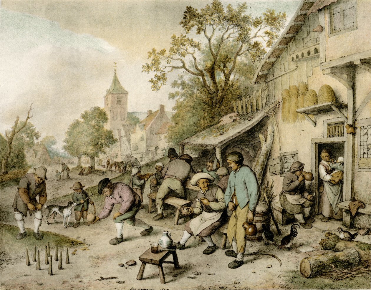 I giocatori di bocce da Adriaen Jansz. van Ostade