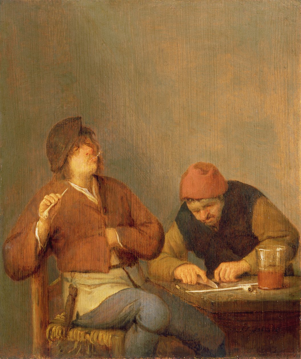 Due fumatori in un interno, 1643 da Adriaen Jansz. van Ostade