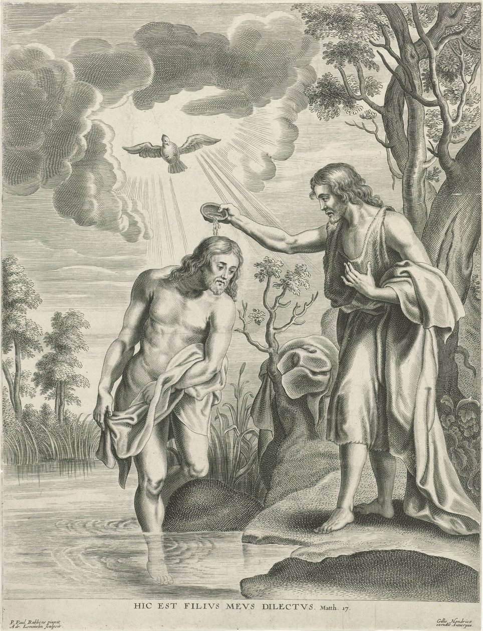 Battesimo di Cristo da Adriaen Lommelin