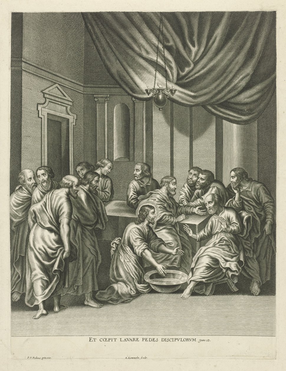 Lavanda dei piedi di Pietro da Adriaen Lommelin