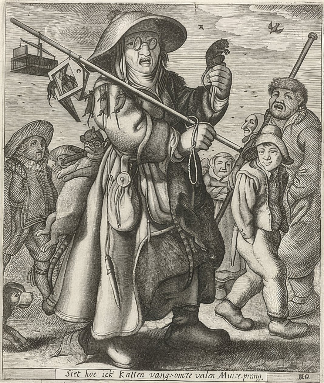 Il cacciatore di topi (Muizenvanger) da Adriaen Matham