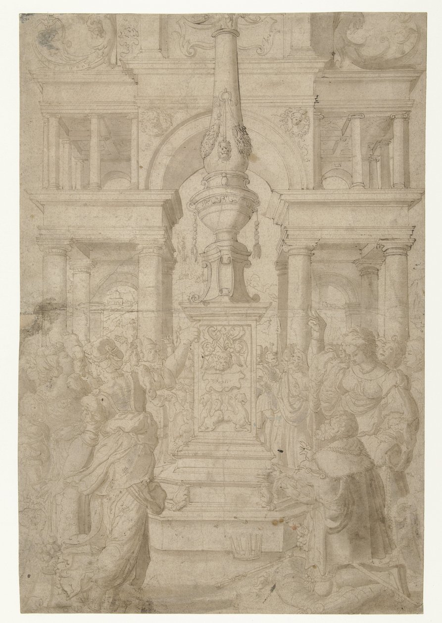 Salomone adora un idolo da Adriaen Pietersz Crabeth