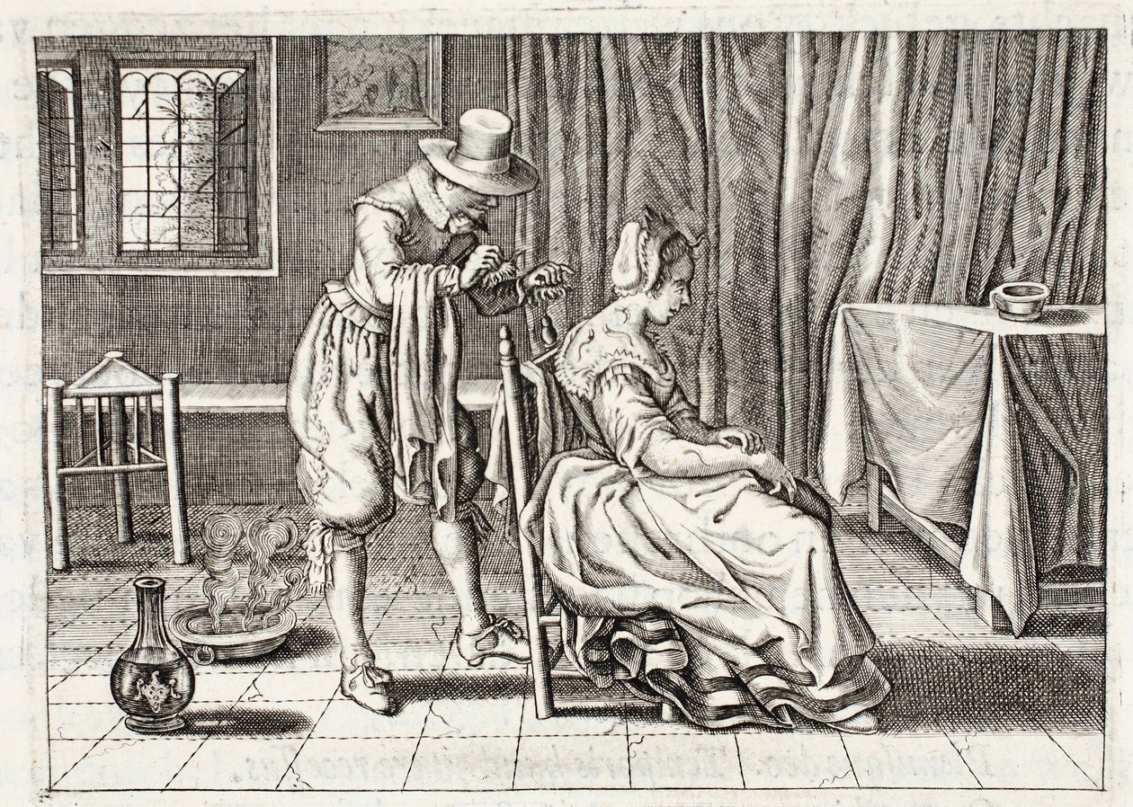 Applicazione di sanguisughe, illustrazione da 