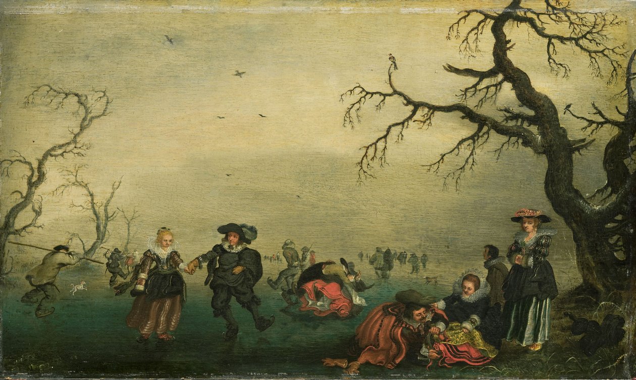 Pattinatori su ghiaccio da Adriaen Pietersz. van de Venne