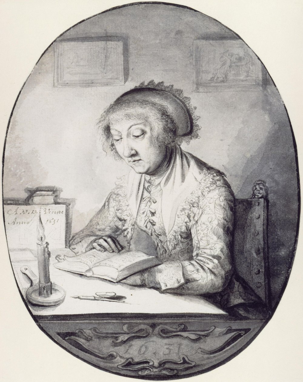 Donna che legge da Adriaen Pietersz van de Venne