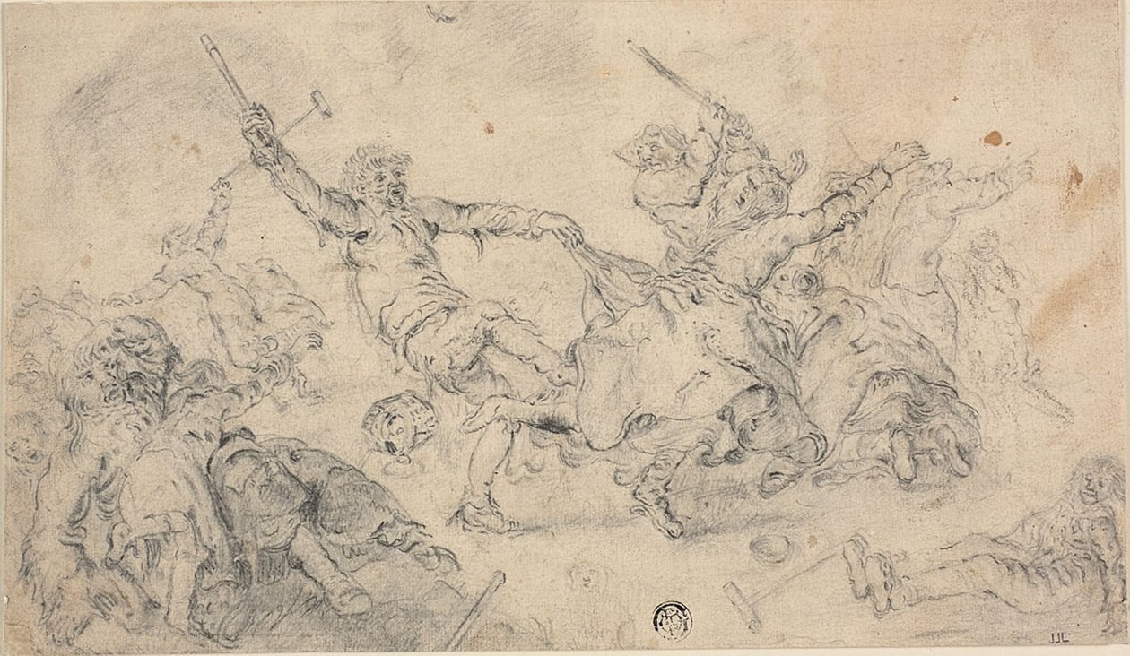Contadini in una Rissa da Adriaen Pietersz. van de Venne