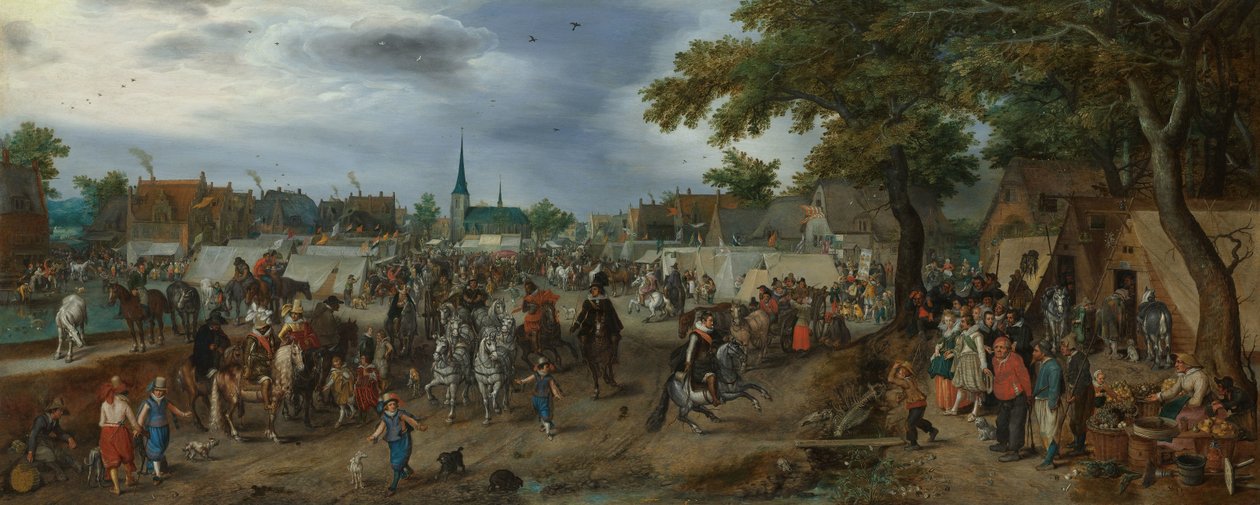 I Principi Maurizio e Federico Enrico alla Fiera dei Cavalli di Valkenburg da Adriaen Pietersz van de Venne