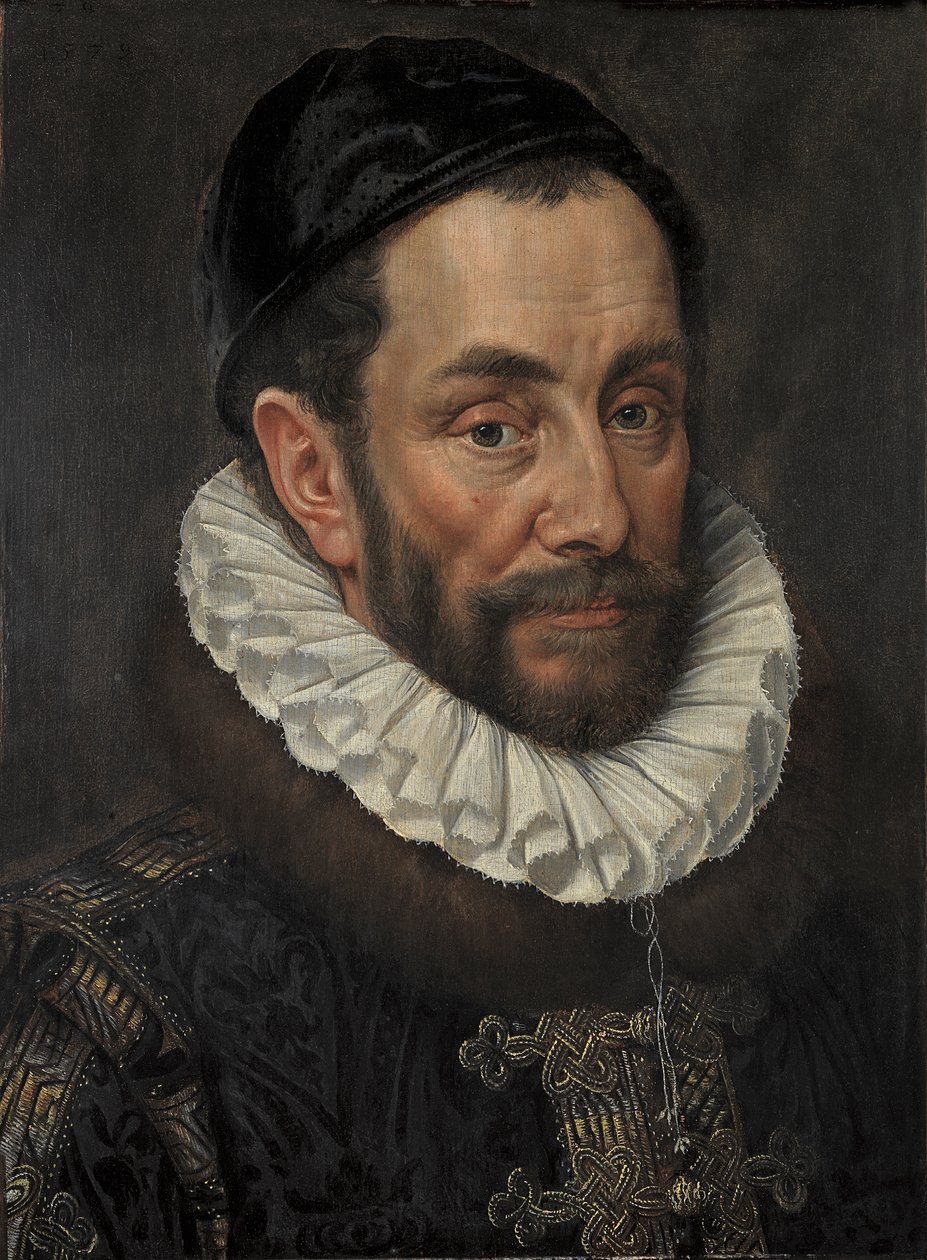 Ritratto di Guglielmo I "il Silenzioso" di Orange-Nassau (1533-1584) da Adriaen Thomasz. Key