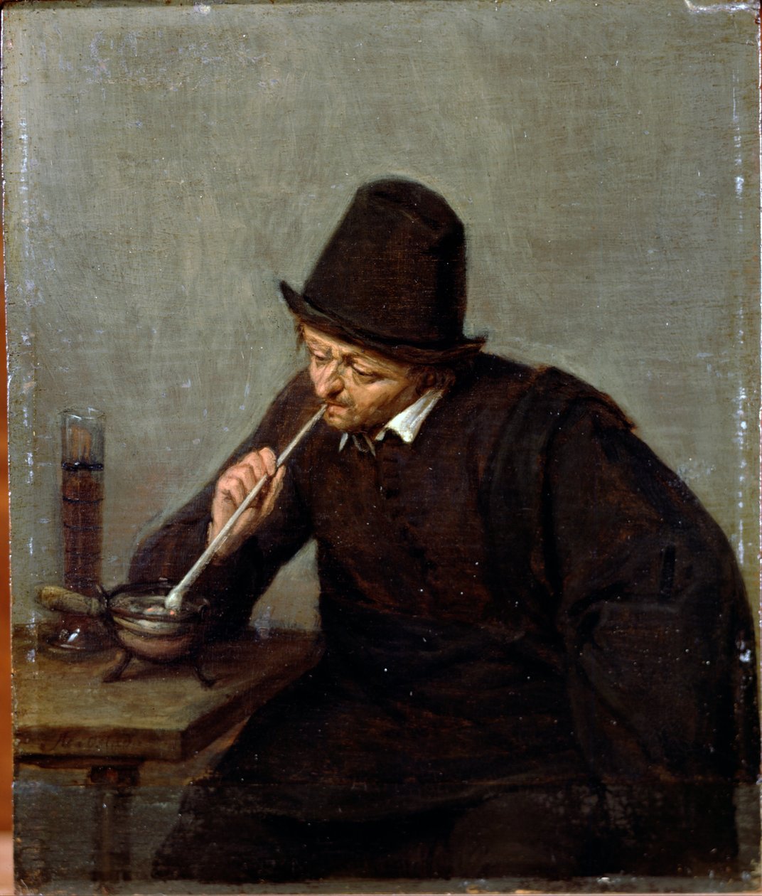 Un uomo che fuma da Adriaen van Ostade