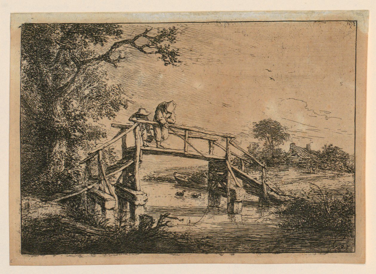 Pescatori sul ponte da Adriaen van Ostade