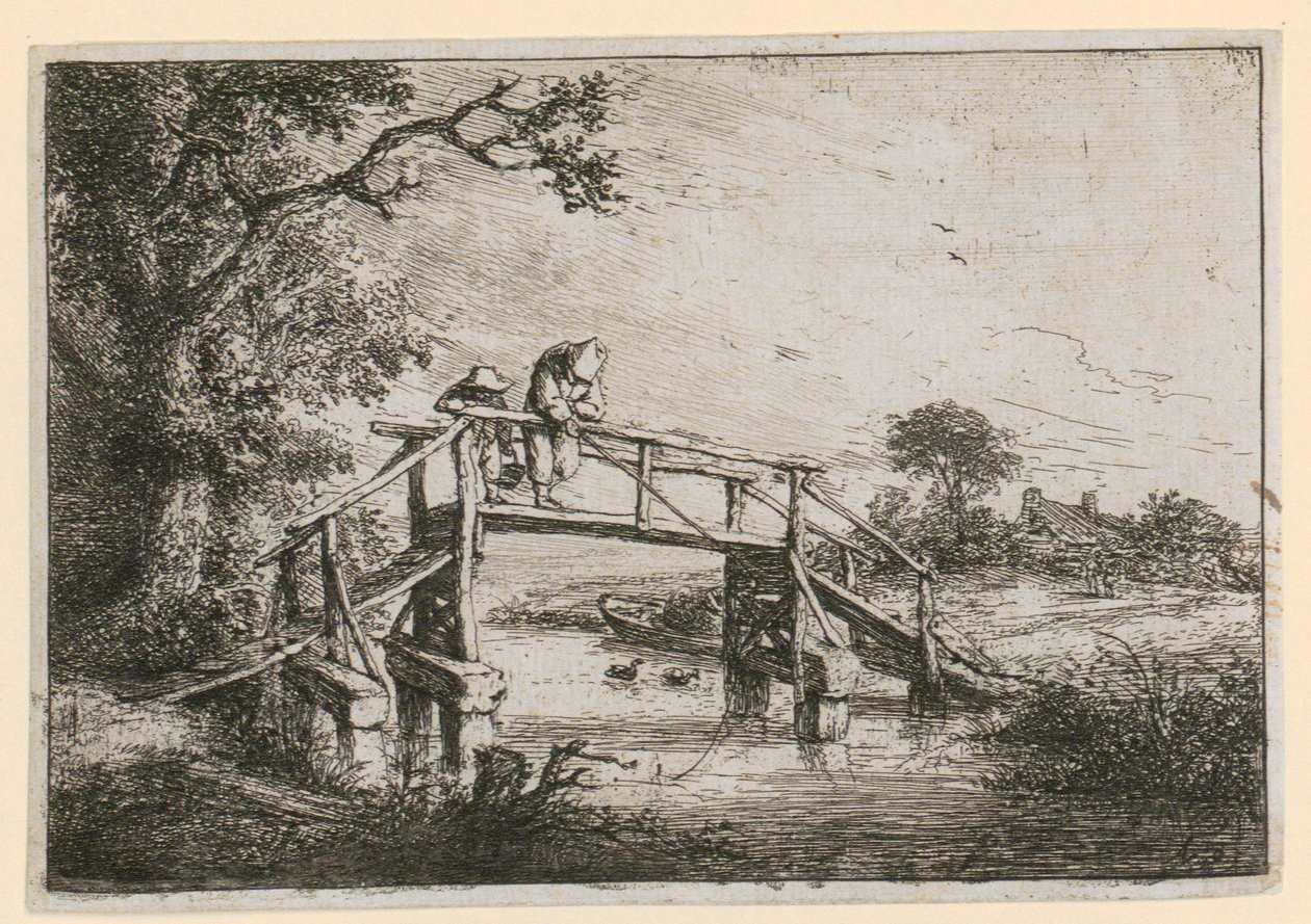 Pescatori sul ponte da Adriaen van Ostade