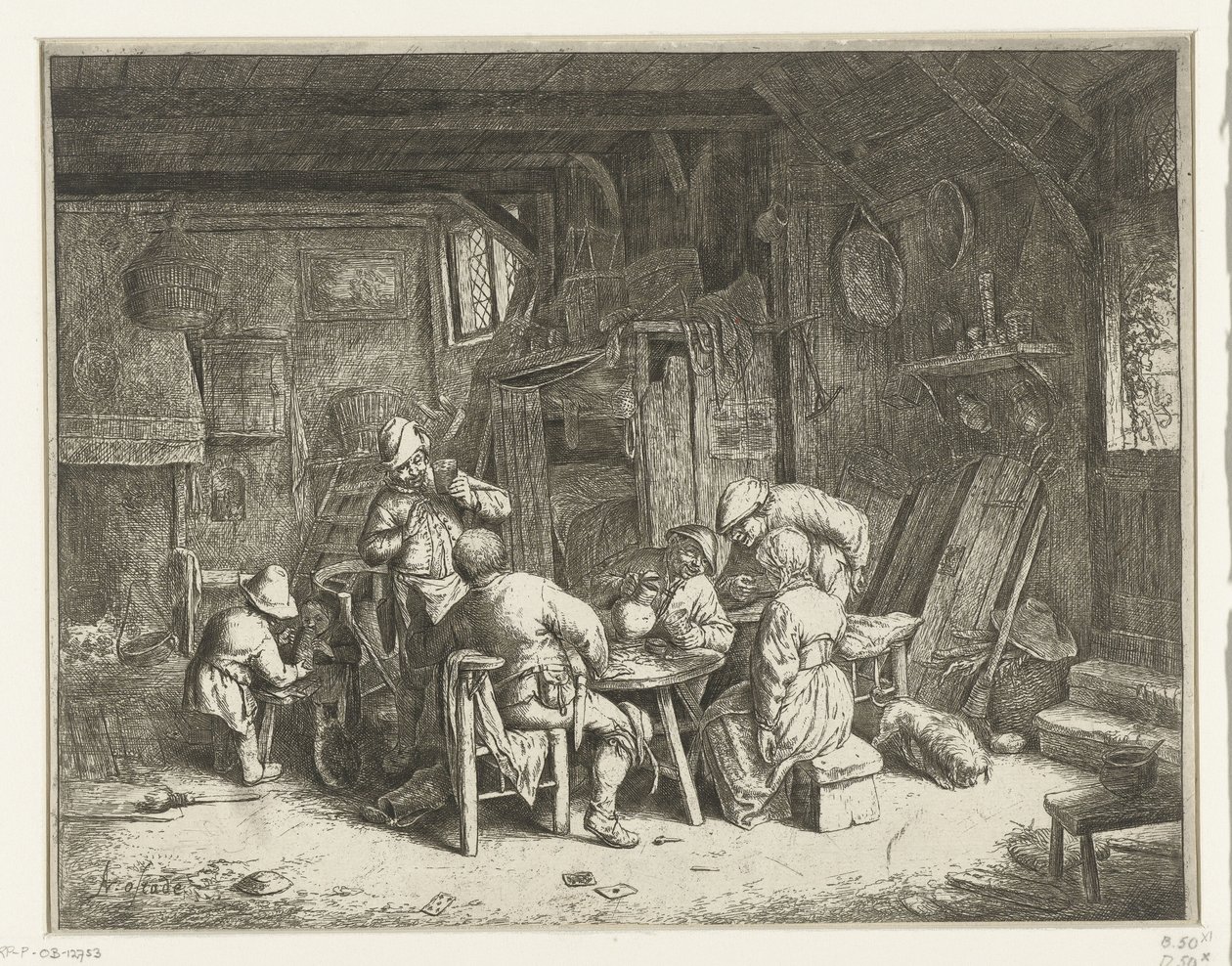 Contadini a un pasto in una locanda (La colazione) da Adriaen van Ostade