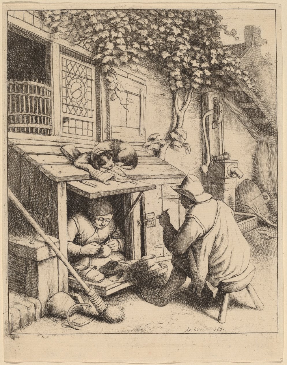 Calzolaio da Adriaen van Ostade