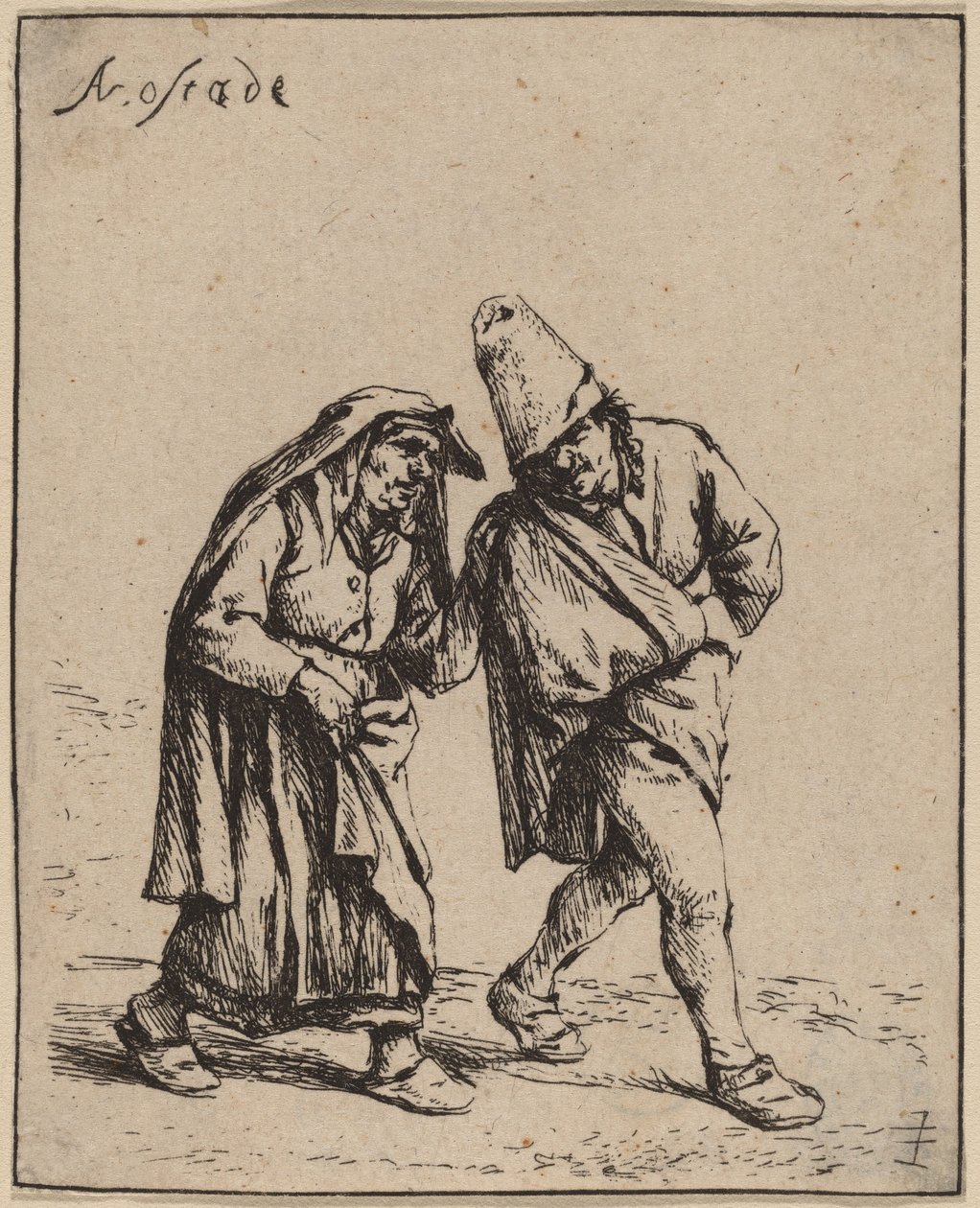 Coppia che Cammina da Adriaen van Ostade