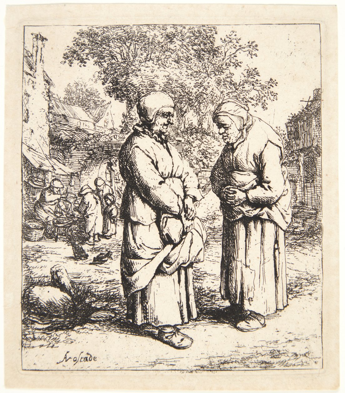 Le due pettegole da Adriaen van Ostade