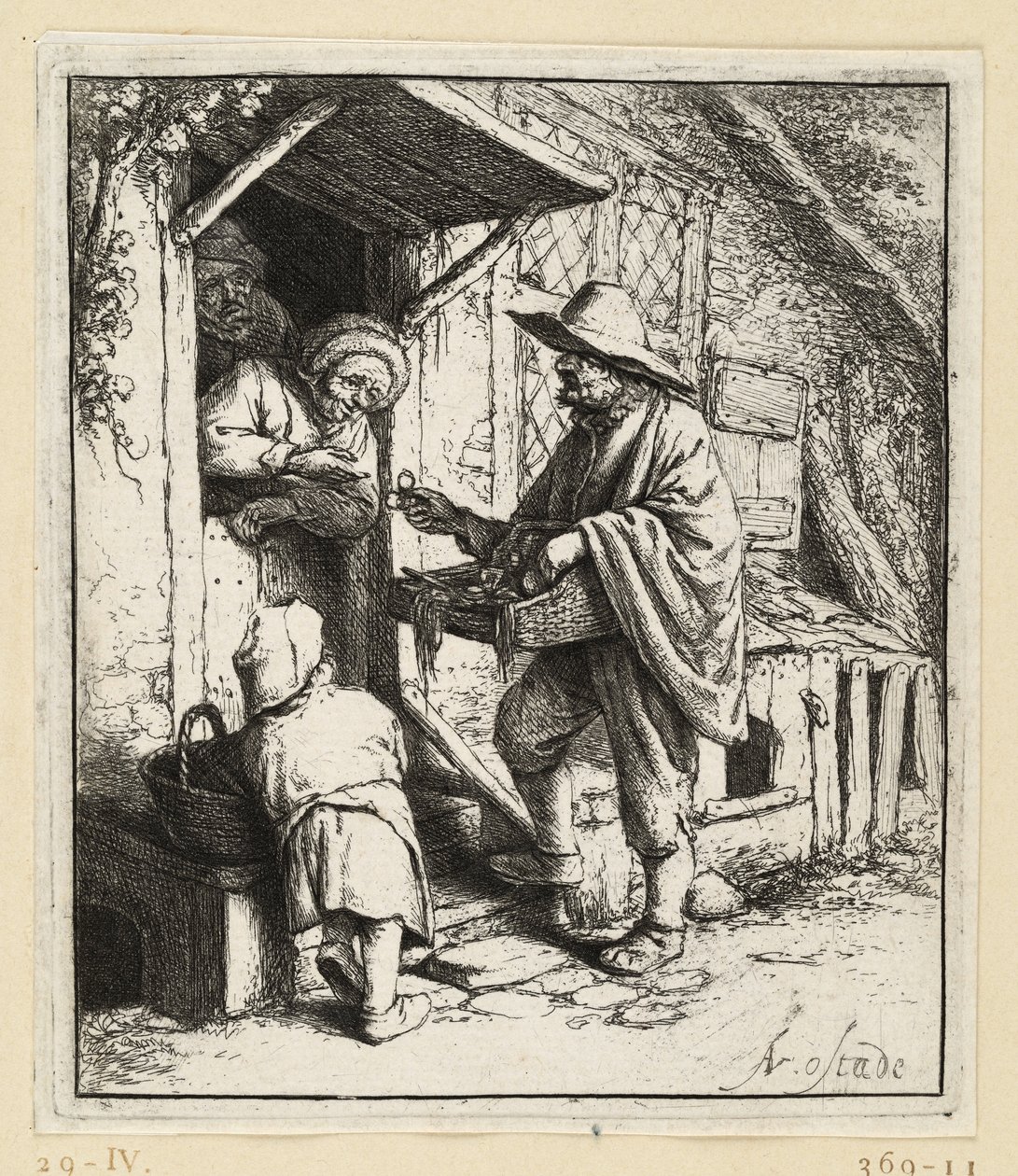 Il venditore di occhiali da Adriaen van Ostade