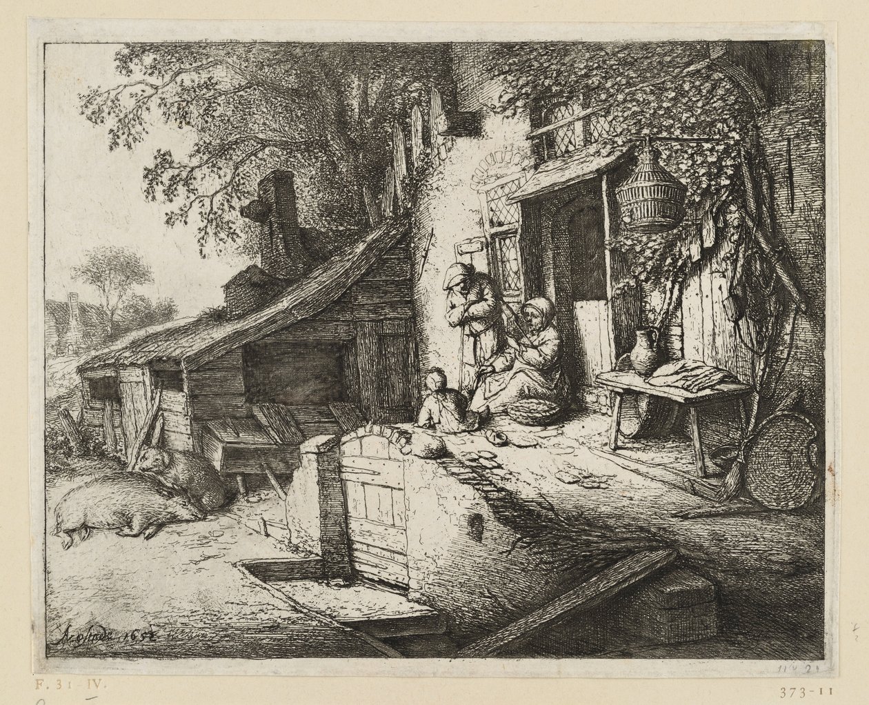 La filatrice da Adriaen van Ostade