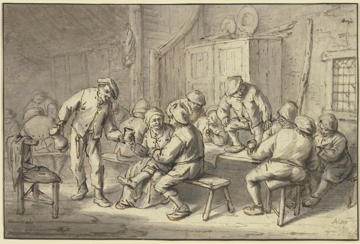 La taverna del contadino da Adriaen van Ostade