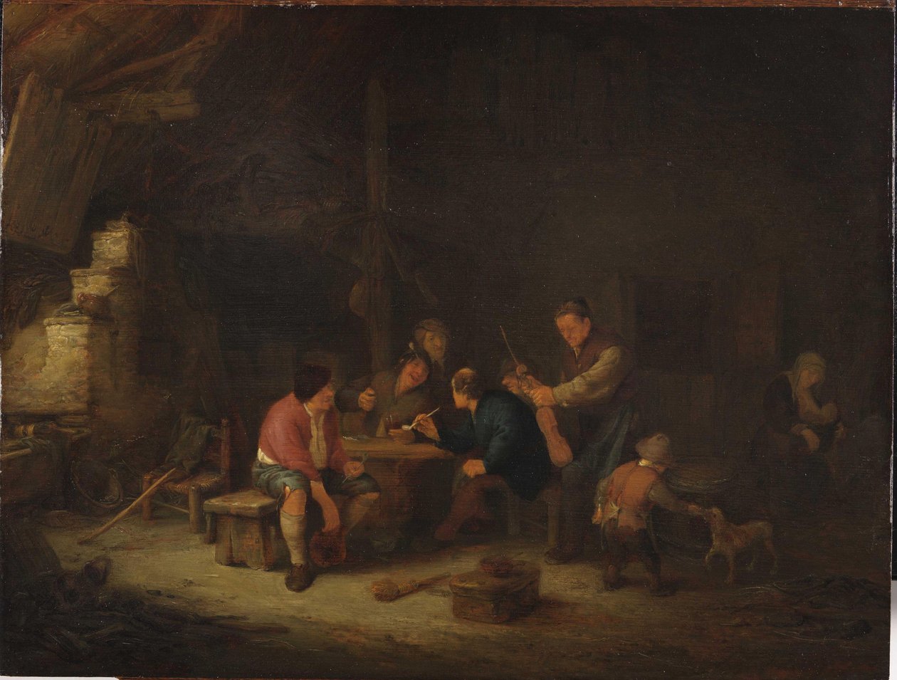 Interno con contadini da Adriaen Jansz. van Ostade